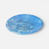 Book Club Blue Typograhy Reading Quote Papieren Bordje (Gekanteld)