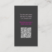 Book Club Business Card with QR Code Visitekaartje (Achterkant)