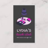 Book Club Business Card with QR Code Visitekaartje (Voorkant)