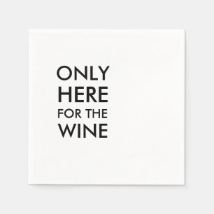 Book Club Coctail Napkins - Alleen hier voor wijn Servetten