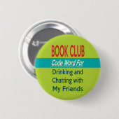 Book Club - Code Word Ronde Button 5,7 Cm (Voorkant /achterkant)
