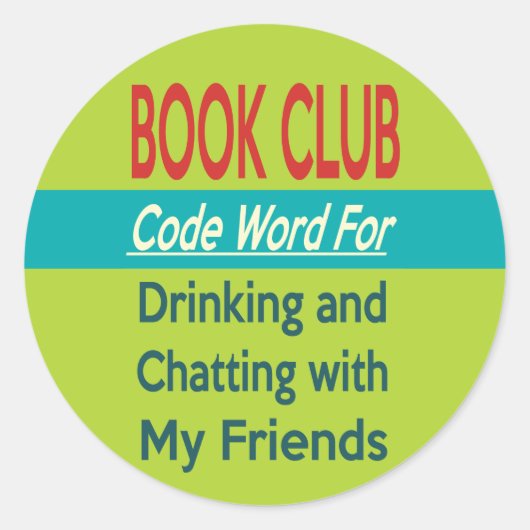 Book Club - Code Word Ronde Sticker (Voorkant)