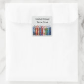 Book Club Customizable Square Vierkante Sticker (Tas)