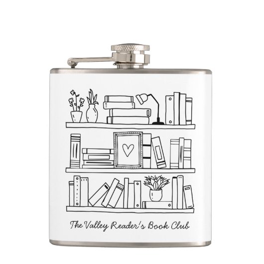 Book Club Event Personalized Gift Heupfles (Voorkant)