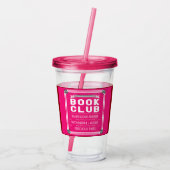 Book Club Friends  Modern Acryl Drinkbeker (Achterkant)
