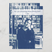 Book Club Funny Custom Invitation Kaart (Voorkant / Achterkant)
