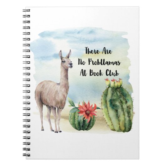 Book Club Funny Llama Journal Notitieboek (Voorkant)