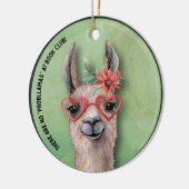 Book Club Funny Llama Keramisch Ornament (Links)