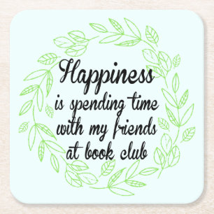 Book Club Group Gathering Book Worm Bibliophile Kartonnen Onderzetters