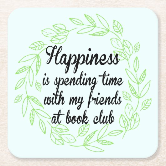 Book Club Group Gathering Book Worm Bibliophile Kartonnen Onderzetters (Voorkant)