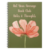 Book Club Group Name Leading Notes roze ventilator Notitieboek (Voorkant)