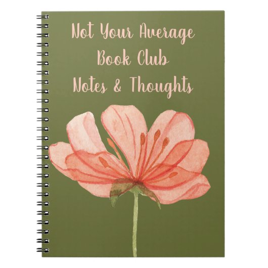 Book Club Group Name Leading Notes roze ventilator Notitieboek (Voorkant)