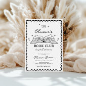 Book Club Hand Drawn Retro Vrijgezellenfeest Kaart