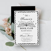 Book Club Hand Drawn Retro Vrijgezellenfeest Kaart