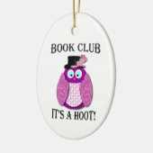 Book Club - Het is een roze roze design Keramisch Ornament (Links)