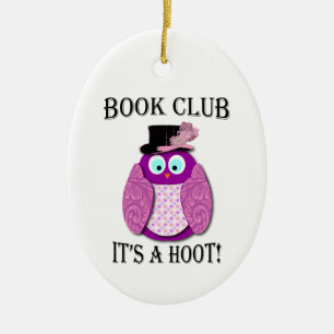 Book Club - Het is een roze roze design Keramisch Ornament