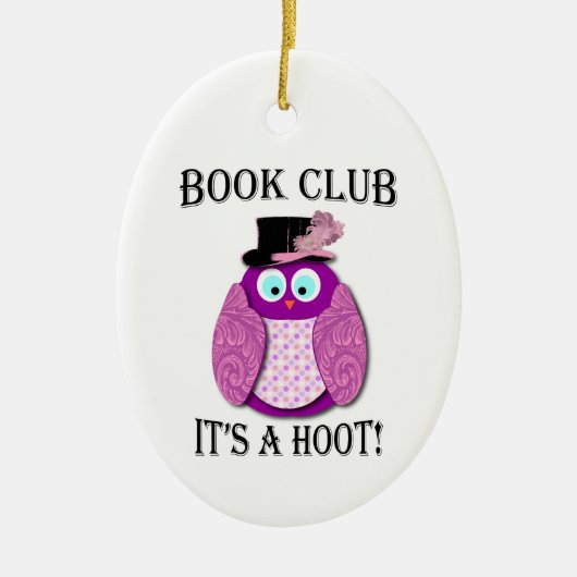 Book Club - Het is een roze roze design Keramisch Ornament (Voorkant)