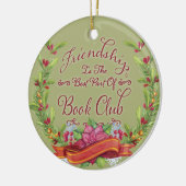 Book Club Holiday Friendship Wreath Keramisch Ornament (Links)