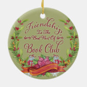 Book Club Holiday Friendship Wreath Keramisch Ornament (Achterkant)