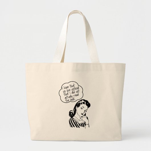 Book Club - I Hope - Retro Grote Tote Bag (Voorkant)