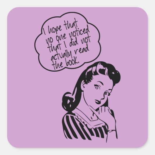 Book Club - I Hope - Retro Vierkante Sticker (Voorkant)