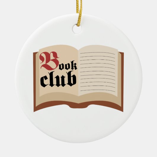 Book Club Keramisch Ornament (Voorkant)