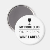 Book Club leest wijnlabels magneet (Voorkant / Achterkant)