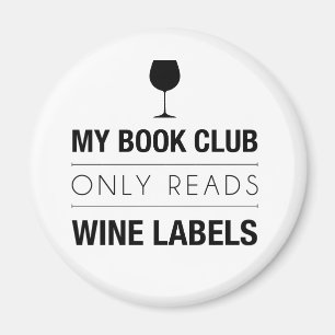 Book Club leest wijnlabels magneet