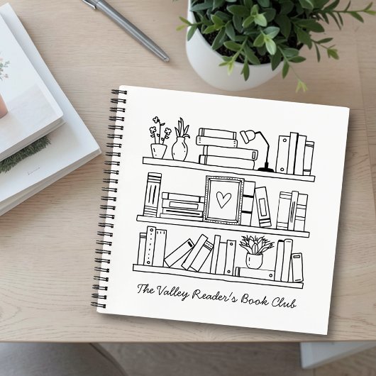 Book Club Member Personalized Gift Spiral Notebook Notitieboek