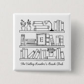 Book Club Member's Personalized Gift Vierkante Button 5,1 Cm (Voorkant)