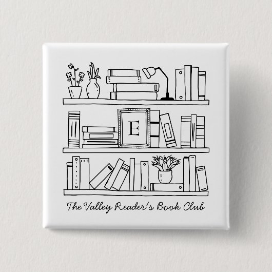 Book Club Member's Personalized Gift Vierkante Button 5,1 Cm (Voorkant)