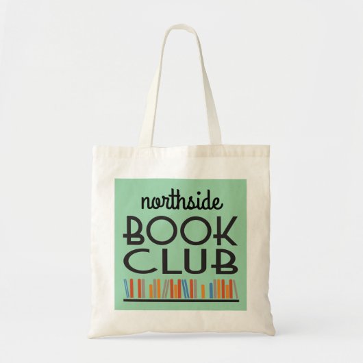 Book Club met aangepaste naam deco-stijl Tote Bag (Voorkant)