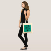 Book Club met eigen naam in het blauwgroen Tote Bag (Voorkant (model))