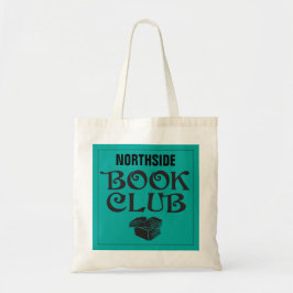 Book Club met eigen naam in het blauwgroen Tote Bag