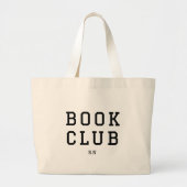 Book Club Monogram Gift For Readers Grote Tote Bag (Voorkant)