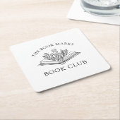Book Club Name Personalized Event Kartonnen Onderzetters (Schuin)