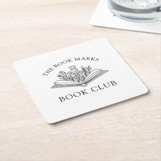 Book Club Name Personalized Event Kartonnen Onderzetters (Schuin)
