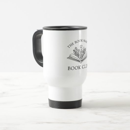 Book Club Name Personalized Favor Gift Reisbeker (Voorkant links)
