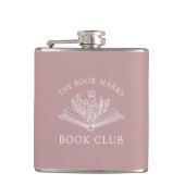Book Club Name Personalized Gift Favor Heupfles (Voorkant)