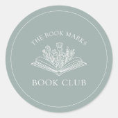 Book Club Name Personalized Ronde Sticker (Voorkant)