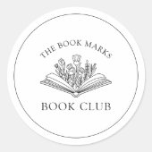 Book Club Name Personalized  Ronde Sticker (Voorkant)