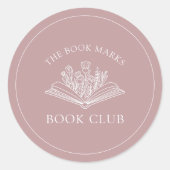 Book Club Name Personalized  Ronde Sticker (Voorkant)