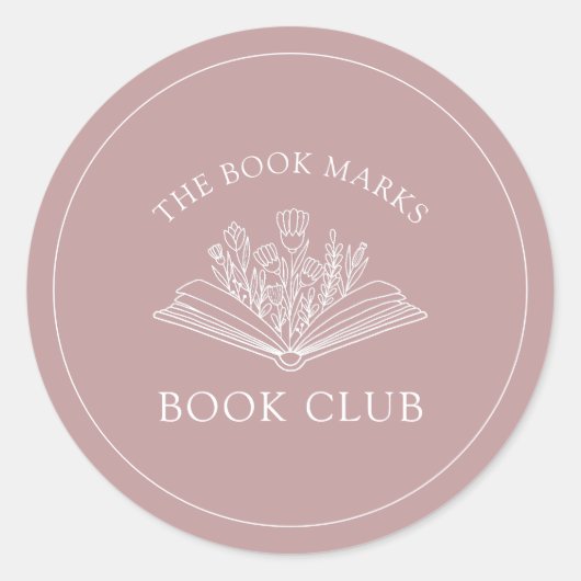 Book Club Name Personalized Ronde Sticker (Voorkant)