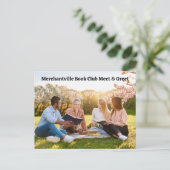 Book Club Open Invitation Customizable Briefkaart (Staand voorkant)