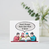 Book Club Open Invitation Customizable Briefkaart (Staand voorkant)