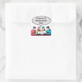 Book Club Open Invitation Customizable Vierkante Sticker (Tas)