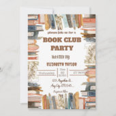 Book Club Party Invitation – Cozy Reading Night Kaart (Voorkant)