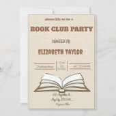 Book Club Party Invitation – Cozy Reading Night Kaart (Voorkant)