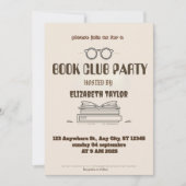 Book Club Party Invitation – Cozy Reading Night Kaart (Voorkant)