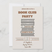 Book Club Party Invitation – Cozy Reading Night Kaart (Voorkant)